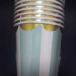 VASO VERDE OSCURO Y BLANCO ESTILO CIRCO