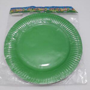 PLATO VERDE OSCURO CARTON 23CM
