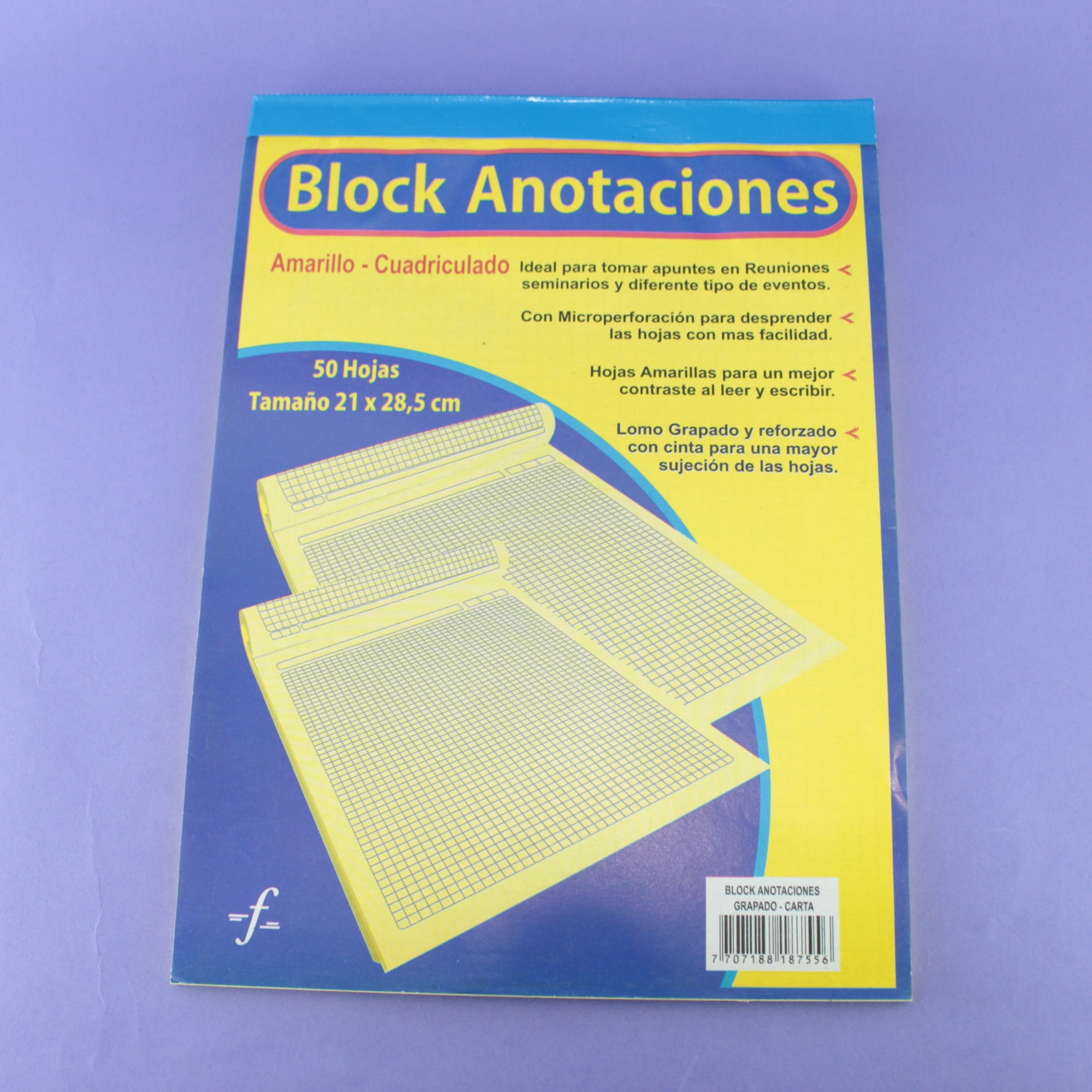 Block cuadriculado amarillo