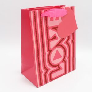 BOLSA DE REGALO DECORADA ESCARCHADA LOV