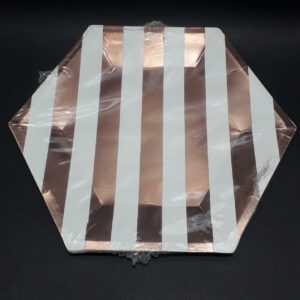 Plato x 10  Hexagonal oro rosa para fie