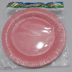PLATO CARTON ROSADO BOLSA 23CM
