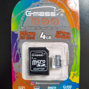 MEMORIA MICRO SD DE 4G MARCA G-MASS