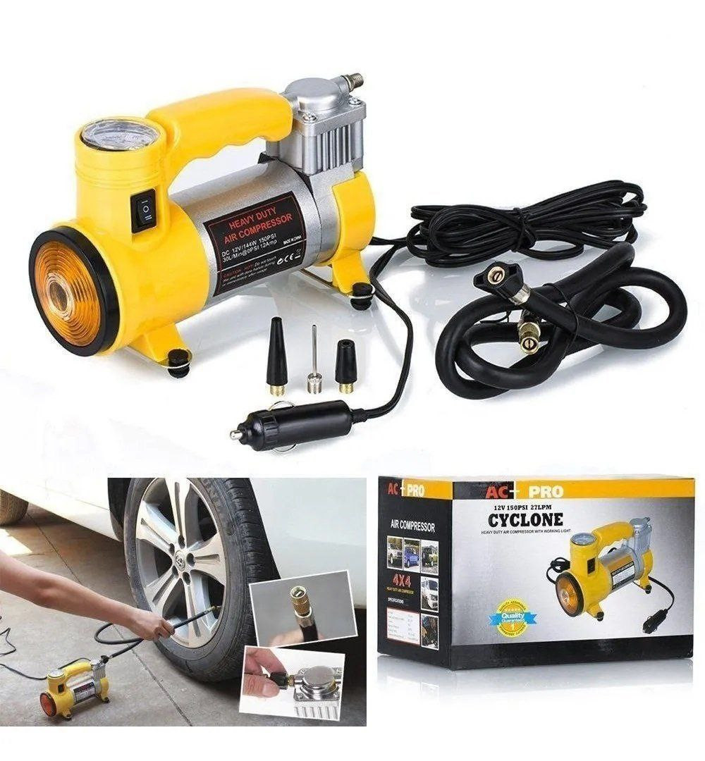 Compresor de aire con linterna 12V