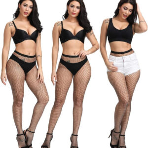 MEDIAS EN MALLA TALLA UNICA (S-M) NEGRAS
