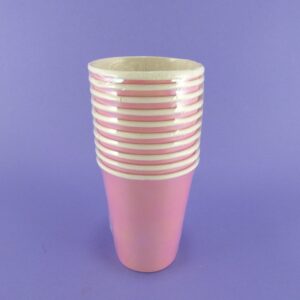 Vasos ROSADO para fiesta colores tornas