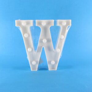 Letra Led (W) Cálida decorativa
