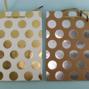 Bolsa de regalo  pequeña puntos dorado