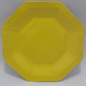 PLATO HEXAGONAL AMARILLO 18CM X10 UNU