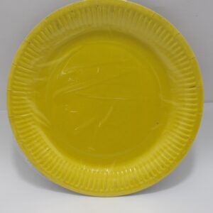 PLATO AMARILLO 23CM X 10 UNIDADES