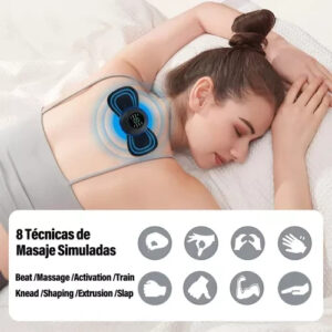 Mini Masajeador Eléctrico Parche 8 Modos