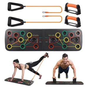 Tabla Push Up+Bandas Tubulares Flexiones