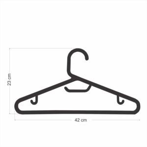 GANCHO PARA ROPA  X 10 NEGRO