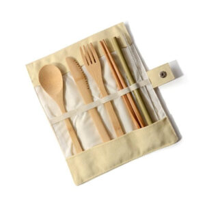 Kit De Cubiertos De Bambú