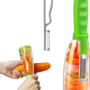 Pelador de frutas con contenedor