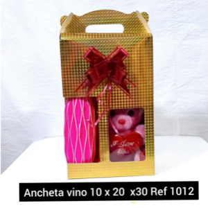 CAJA ANCHETA VINO 10X12X30 CM
