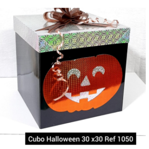 CAJA CUBO HALLOWEEN 30X30 CM