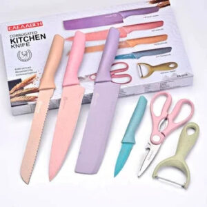 Set de Cuchillos 6 piezas Colores pastel