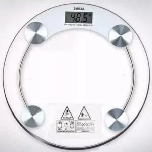 Bascula De Peso Base Vidrio Redonda