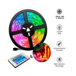 cinta luz led multicolor bluetooth usb