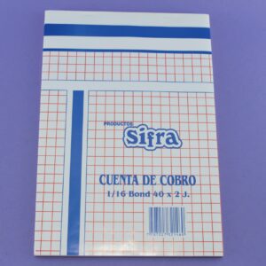 Cuenta de cobro 1/16 bond