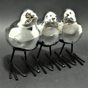 Trio de pollitos decorativos color plat