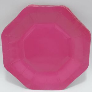 PLATO HEXAGONAL FUSCIA 18CM  X10 UNI