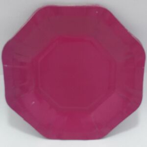 PLATO FUSCIA  CARTON 18CM X 10 UNIDADES