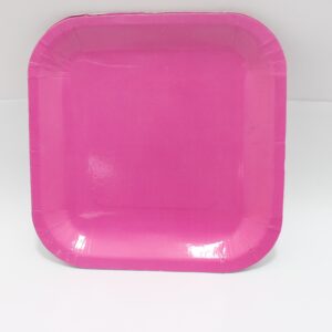 PLATO FUSCIA CUADRADO 18 CM X10 UNI