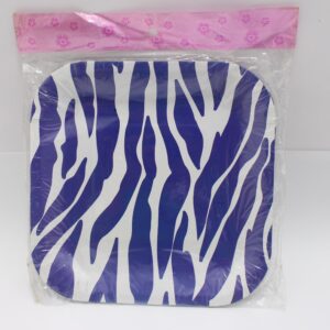PLATO CUADRADO MORADO ANIMAL PRINT 19CM