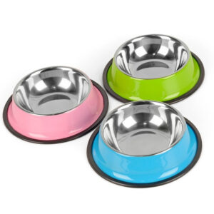 PLATO COMEDERO METALICO MEDIANO 17.5CM