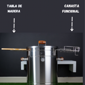 Asador tipo barril grande premium