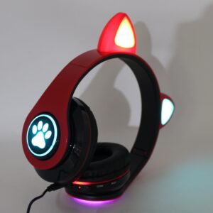 Diadema inalámbrica con orejas y luz