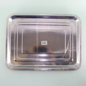 Bandeja metálica semi plana 40x30cm