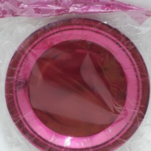 PLATO METALIZADO FUSCIA 18CM EN BOLSA X