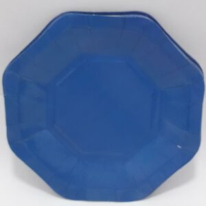 PLATO AZUL OSCURO CARTON 18CM X 10 UNID