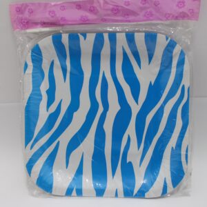 PLATO CUADRADO AZUL CLARO ANIMAL PRINT