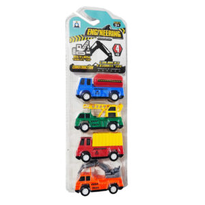 Carros De Impulso Juguete Set X 4 Constr
