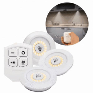 Set luces led x3 con control Luz Blanca