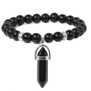 Pulsera Cuarzo Pendulo Onix Protecciòn