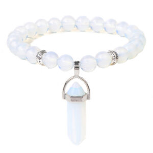 Pulsera Cuarzo Pendulo Piedra Luna