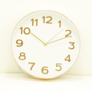 Reloj de pared redondo oro rosa