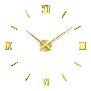 Reloj de Pared 3D 4 números romanos