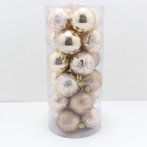 Set bola navideña por 24 piesas ocre br