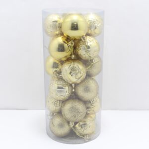 Set bola navideña por 24 dorada