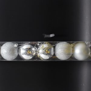 Bolas navideñar x9 plateadas