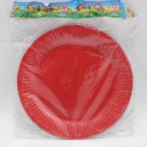 PLATO ROJO CARTON BOLSA 18CM X 10 UNIDA