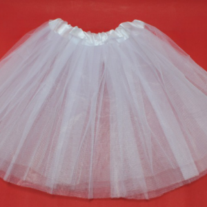 Falda Blanca unicolor estilo tutu 30cm