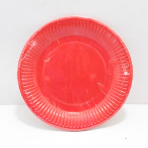 PLATO CARTON ROGO 18CM X 10 UNIDADES