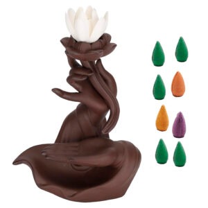 Mano Flor De Loto Quemador Incienso 0339